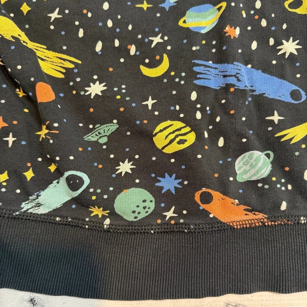 Hanna‎ Andersson French terry sweatshirt and joggers solar system space 110/5